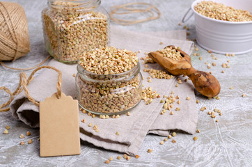 Green buckwheat grains