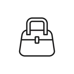 Handbag icon template black color editable. Handbag icon symbol Flat vector illustration for graphic and web design.