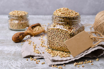 Green buckwheat grains