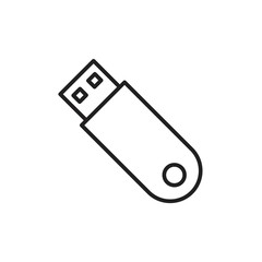 Flashdisk icon template black color editable. Flashdisk icon symbol Flat vector illustration for graphic and web design.