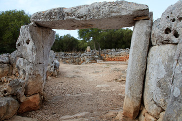 Torre d'en Galmés, Menorca / Spain - June 23, 2016: Prehistoric area and ruins at Torre d'en...