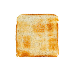Toasted slice bread isolated on white background