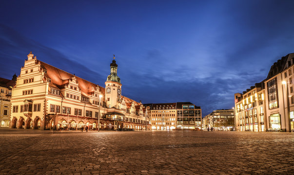 Altes Rathaus und Martplatz Leipzig
