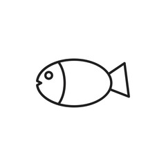Fish icon template black color editable. Fish icon icon symbol Flat vector illustration for graphic and web design.