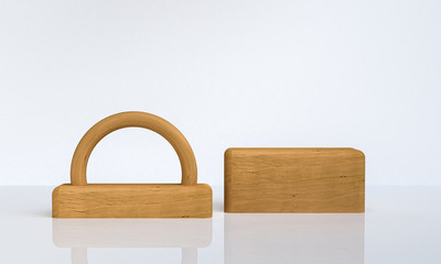 Minimalist abstract background, primitive geometrical figures, pastel colors, 3D render.