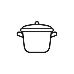 Pot icon template black color editable. Pot icon symbol Flat vector illustration for graphic and web design.