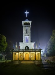 Catholic sanctuary church Sanktuarium Matki Bożej Królowej Polski in Szczyrk, Poland - obrazy, fototapety, plakaty
