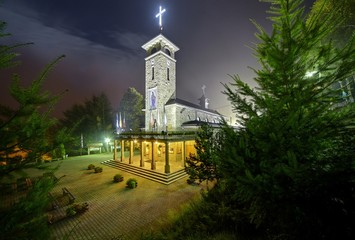 Catholic sanctuary church Sanktuarium Matki Bożej Królowej Polski in Szczyrk, Poland