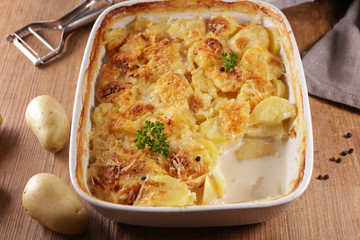 potato casserole with cream and cheese