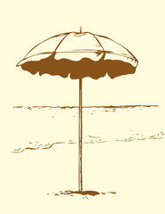 Parasol. Vector drawing © Marina