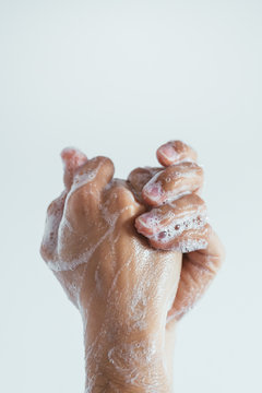 Woman Washing Her Hands. Close Up