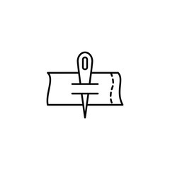 Needle, cloth icon. Simple line, outline vector elements of tailor for ui and ux, website or mobile application