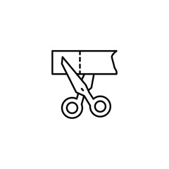 Scissors, cloth icon. Simple line, outline vector elements of tailor for ui and ux, website or mobile application
