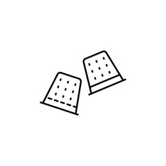 Thimble, sewing icon. Simple line, outline vector elements of tailor for ui and ux, website or mobile application