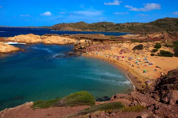 Cercles muraux Cala Pregonda, île de Minorque, Espagne Cala Pregonda, Minorque / Espagne - 23 juin 2016 : vue sur la réserve de biosphère de Cala Pregonda, Minorque, Iles Baléares, Espagne