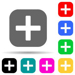 Obraz premium pharmacy sign multi color style icon. Simple thin line, outline vector of web icons for ui and ux, website or mobile application