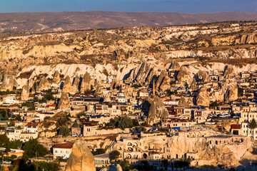 Picturesque panoramic landscape view on Goreme national park. Turkey.