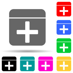 first-aid kit multi color style icon. Simple thin line, outline vector of web icons for ui and ux, website or mobile application