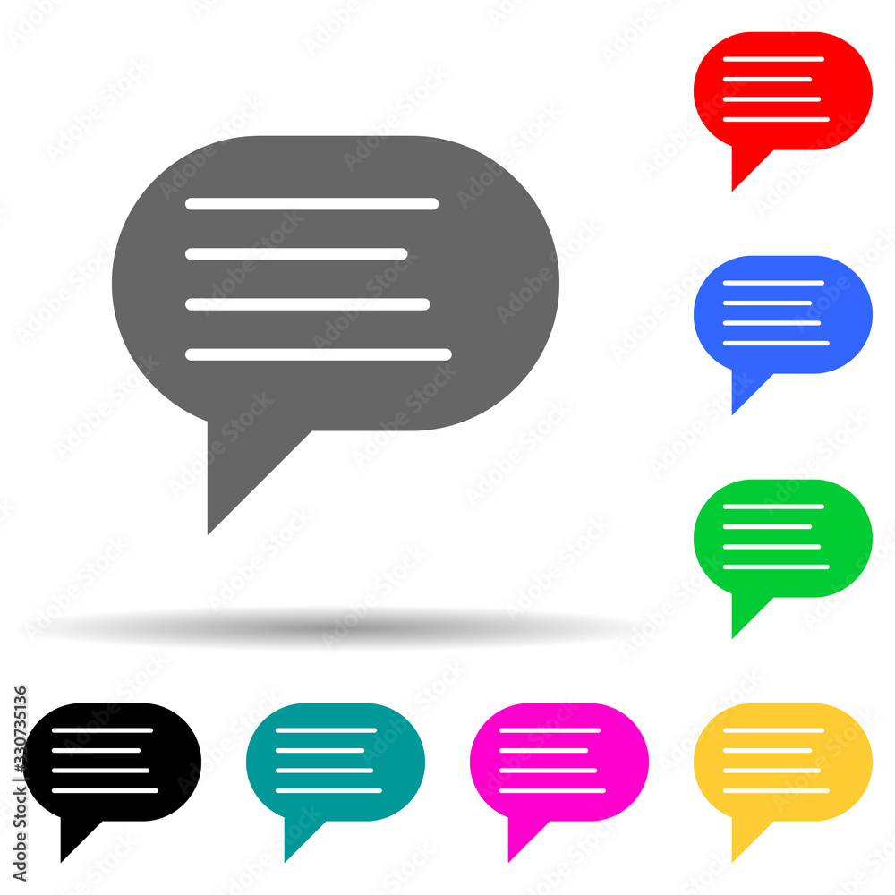 Poster communication bubble multi color style icon. simple thin line, outline vector of web icons for ui an
