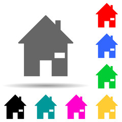 house multi color style icon. Simple thin line, outline vector of web icons for ui and ux, website or mobile application