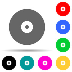 CD disc multi color style icon. Simple thin line, outline vector of web icons for ui and ux, website or mobile application