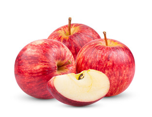 red apple isolated on white background