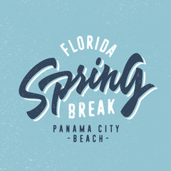 Spring break vintage T shirt graphics © tortugin