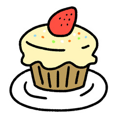 お皿　カップケーキ　