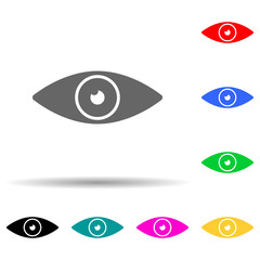 eye multi color style icon. Simple thin line, outline vector of web icons for ui and ux, website or mobile application