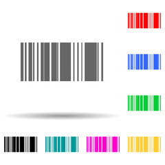 barcode multi color style icon. Simple thin line, outline vector of web icons for ui and ux, website or mobile application