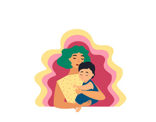 Happy Parenthood. Isolated vector illustration