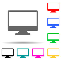 monitor multi color style icon. Simple thin line, outline vector of web icons for ui and ux, website or mobile application