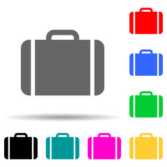 suitcase multi color style icon. Simple thin line, outline vector of web icons for ui and ux, website or mobile application