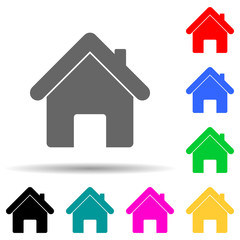 house multi color style icon. Simple thin line, outline vector of web icons for ui and ux, website or mobile application