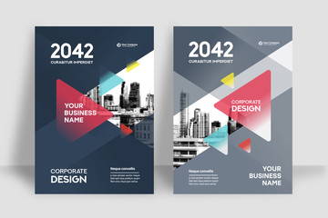 Fototapeta premium City Background Business Book Cover Design Template