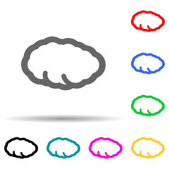 cloud multi color style icon. Simple thin line, outline vector of web icons for ui and ux, website or mobile application