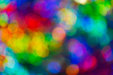 Abstract bokeh background. Defocused colorful lights.