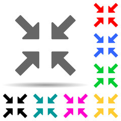 meeting arrows multi color style icon. Simple thin line, outline vector of web icons for ui and ux, website or mobile application