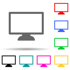 monitor multi color style icon. Simple thin line, outline vector of web icons for ui and ux, website or mobile application