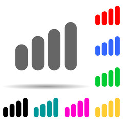 signal scale multi color style icon. Simple thin line, outline vector of web icons for ui and ux, website or mobile application