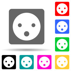 electrical plug multi color style icon. Simple thin line, outline vector of web icons for ui and ux, website or mobile application