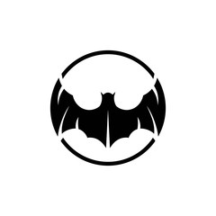 Bat icon logo vector illustration isolated on white background