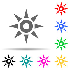 the sun multi color style icon. Simple thin line, outline vector of web icons for ui and ux, website or mobile application
