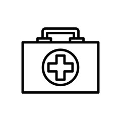 Medical bag icon vector