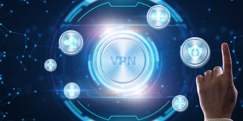 Business, Technology, Internet and network concept. VPN network security internet privacy encryption concept.