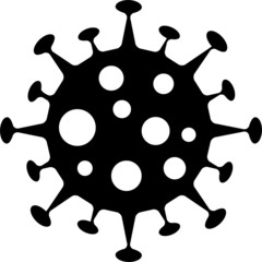 Coronavirus Bacteria Cell Icon, 2019-nCoV Novel Coronavirus Bacteria. No Infection and Stop Coronavirus Concepts. Dangerous Coronavirus Cell in China, Wuhan and Italy. vector isolated.