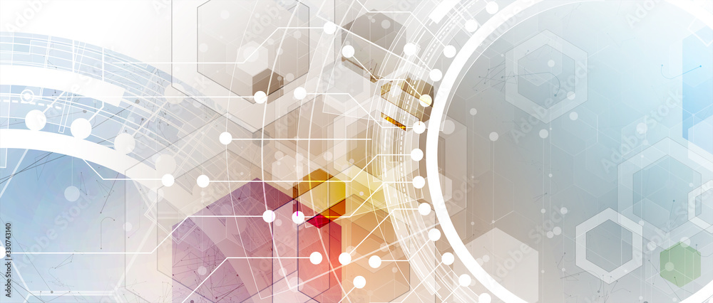 Aufkleber technology data background, idea of global business solution