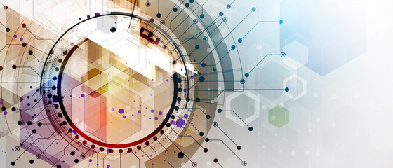 Technology data background, idea of global business solution