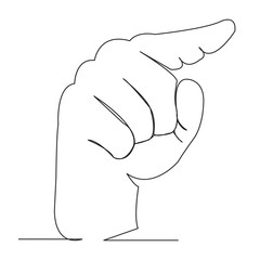 sign language letter Z