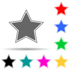 star multi color style icon. Simple thin line, outline vector of web icons for ui and ux, website or mobile application